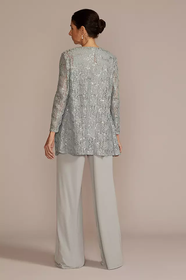 Three-Piece Sparkle Lace Pantsuit Image 2