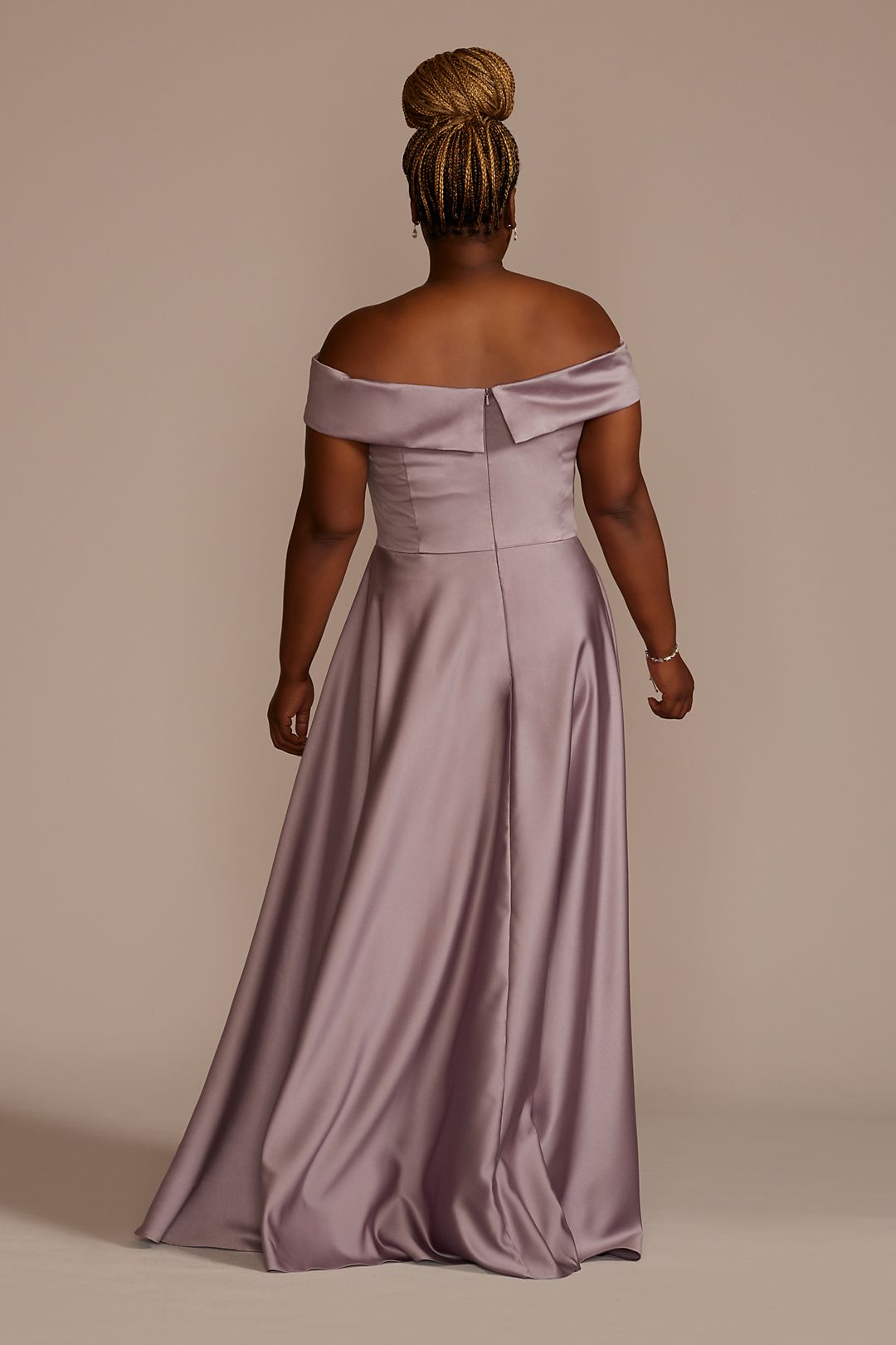 Off-the-Shoulder Sweetheart Satin Ball Gown Image 2