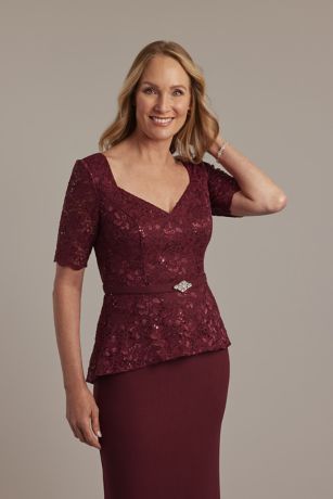 Wine Mother of the Bride Dress