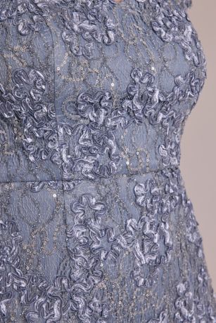 Short-Sleeve Sweetheart Soutache Sheath Dress | David's Bridal