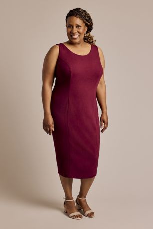 scalloped sheath dress