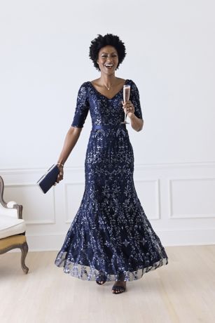 navy lace dress