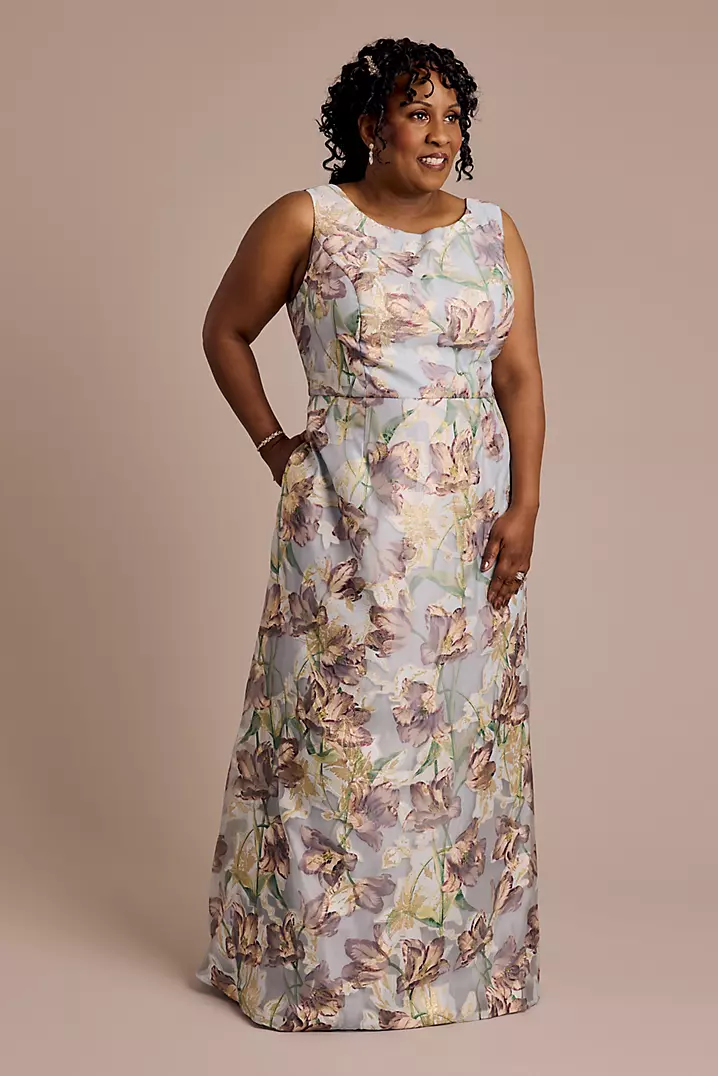 Bold Blue Print Elegant Sleeveless Dress Bold Blue Print Elegant Sleeveless Dress