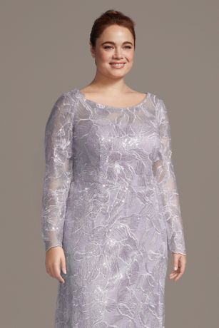 Long Sleeve Embroidered A-Line Dress