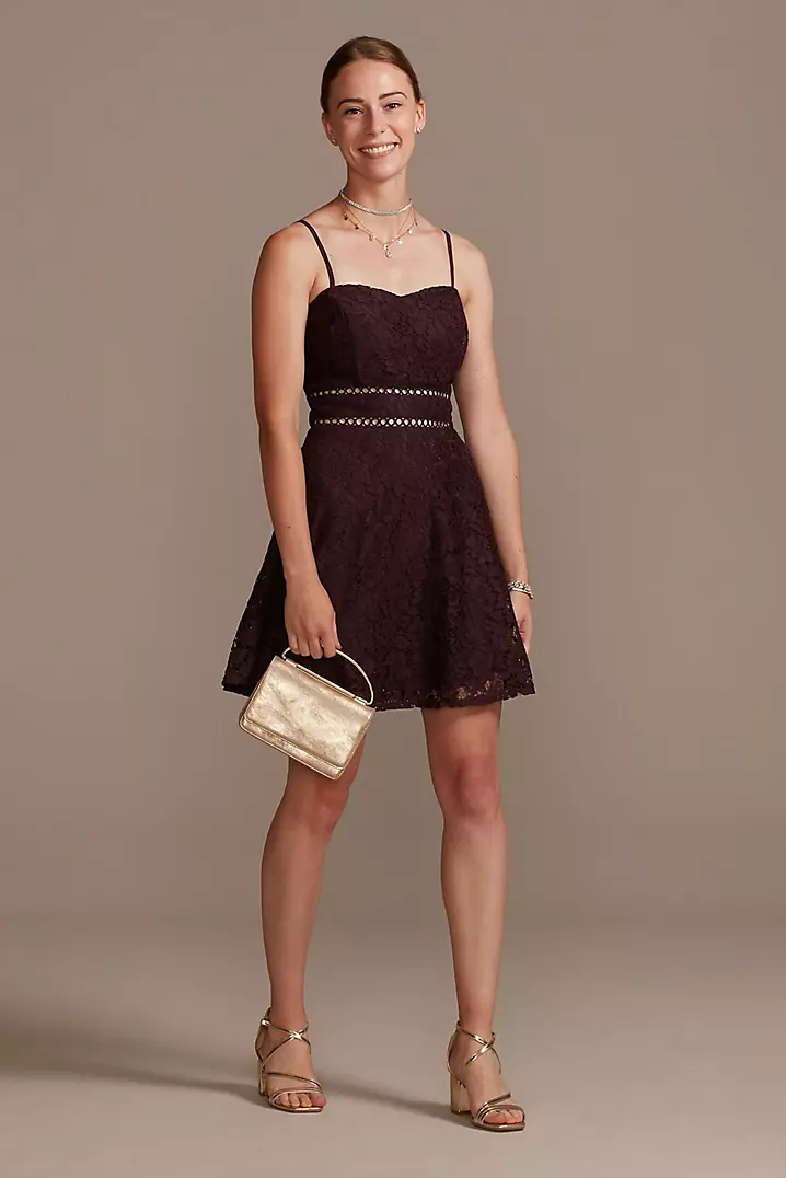 Cutout Burgundy Spaghetti Strap Mini Dress Cutout Burgundy Spaghetti Strap Mini Dress