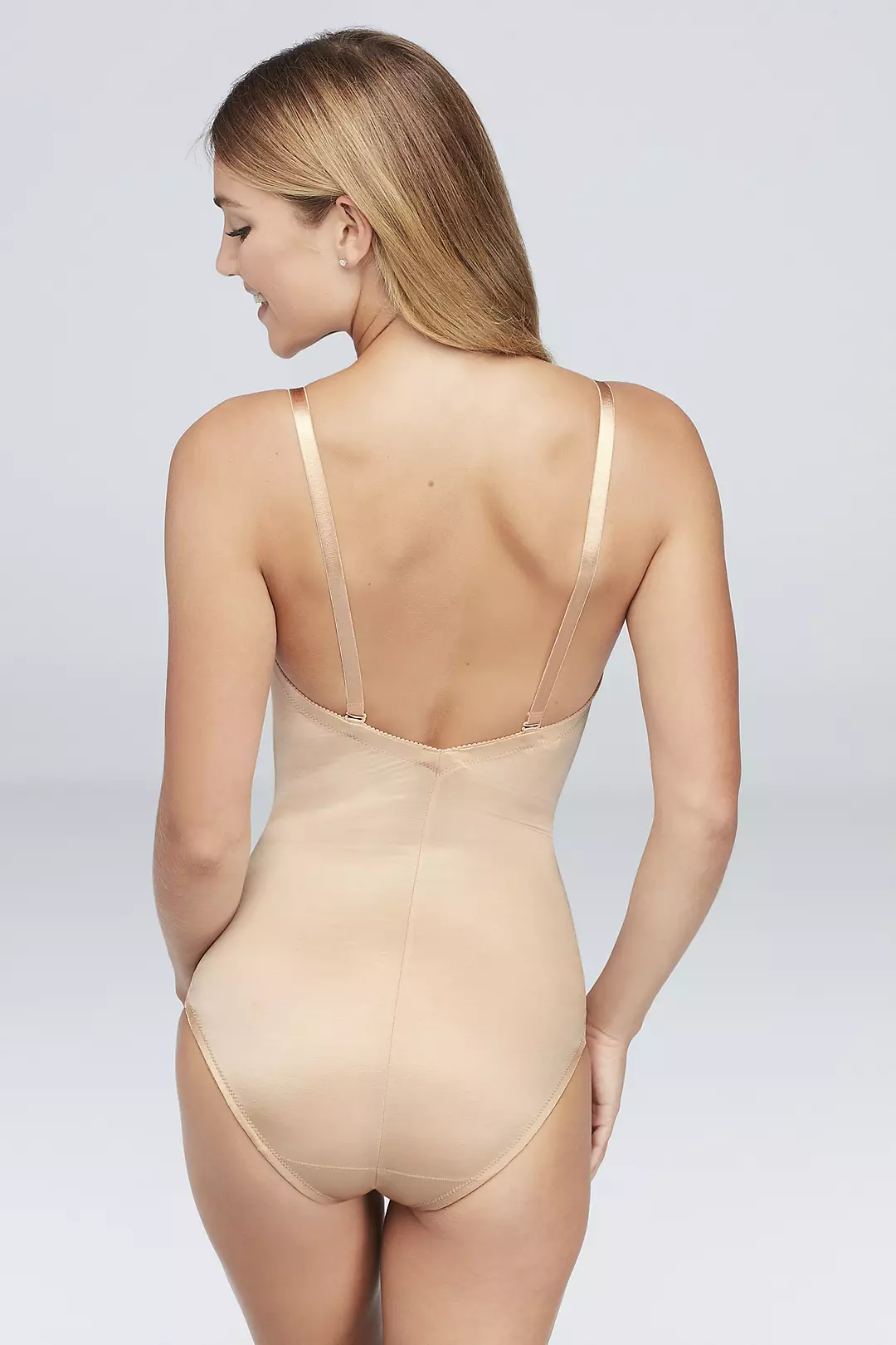 KLONKEE Women's Backless Body Shaper Deep V Neck Plunge Back