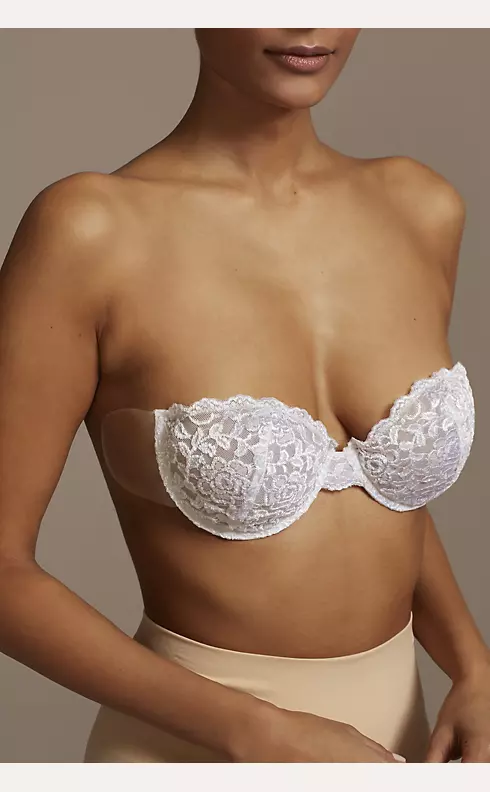 DELIMIRA Women's Underwire Molded Cup Lace Convertible Multiway Bridal  Strapless Bra White 32D : : Fashion