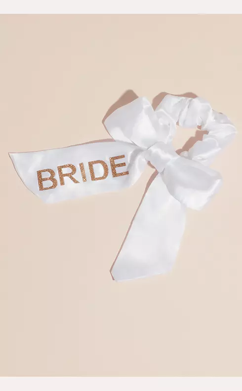 Bride Satin Bow Scrunchie Image 1