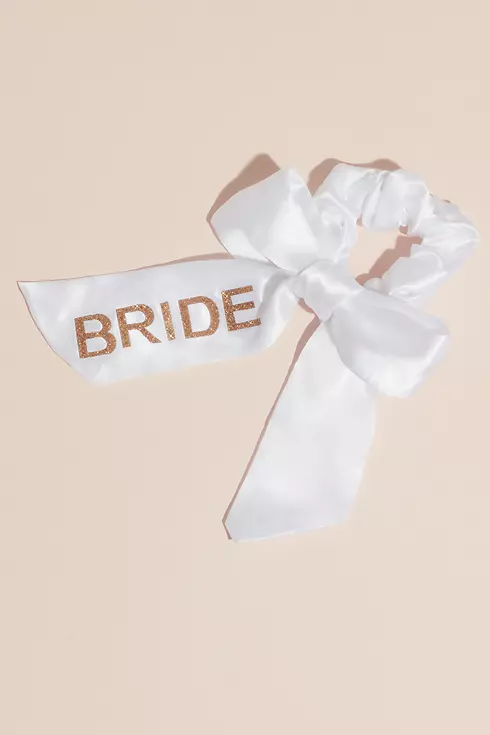 Bride Satin Bow Scrunchie Image 1