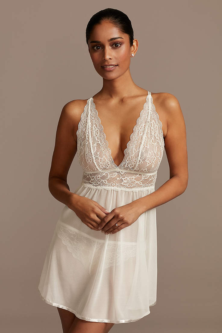 lace honeymoon night suit for bridal