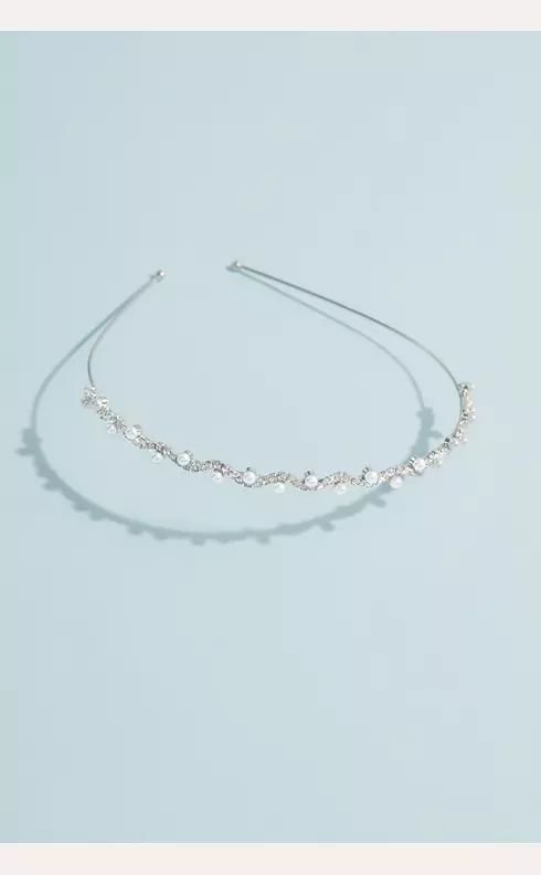 Clustered Pearl and Crystal Headband Image 1