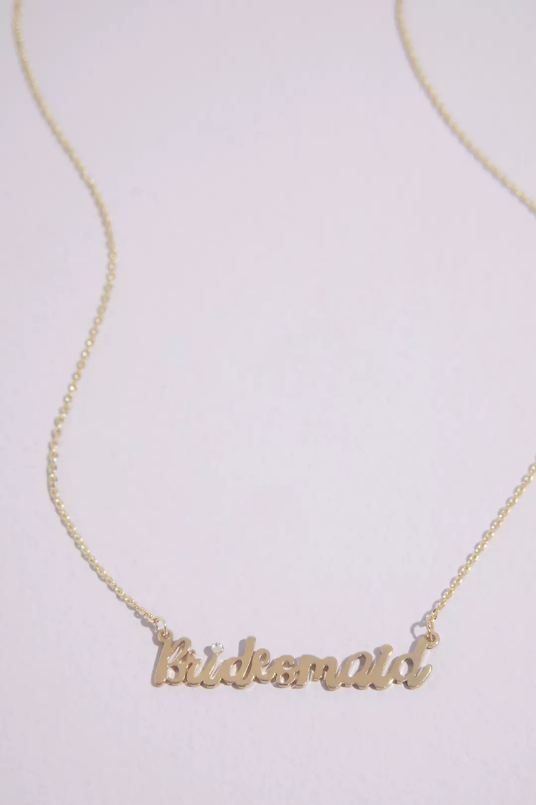 Script Bridesmaid Nameplate Necklace Image