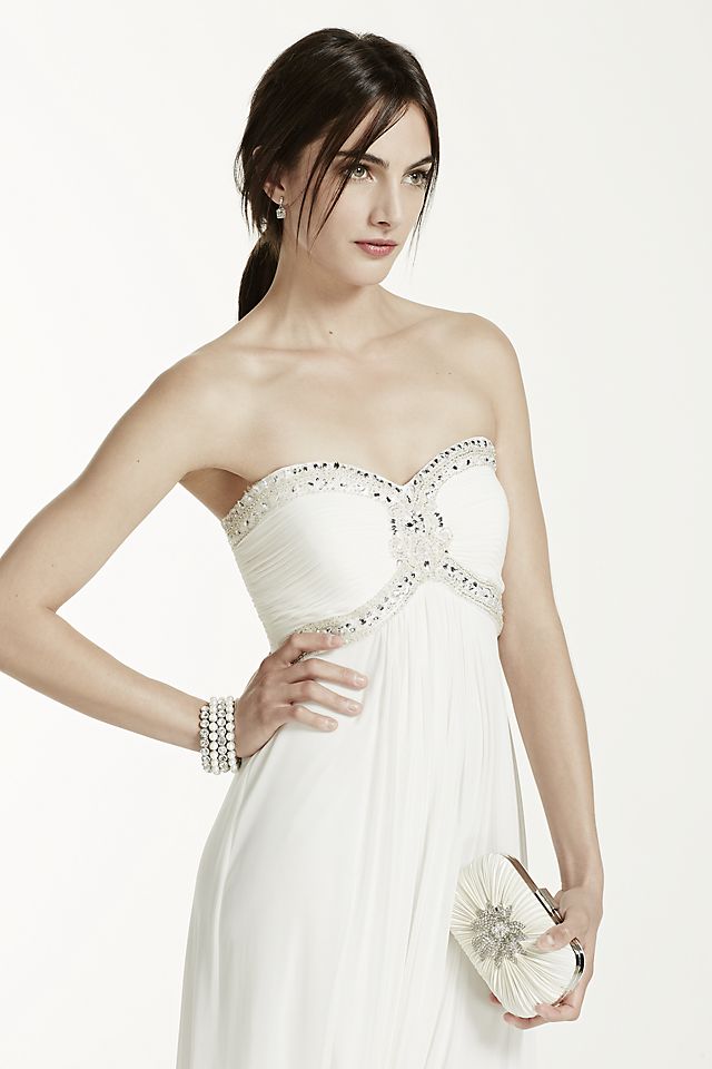 A Line Beaded Bodice Gown Image 5