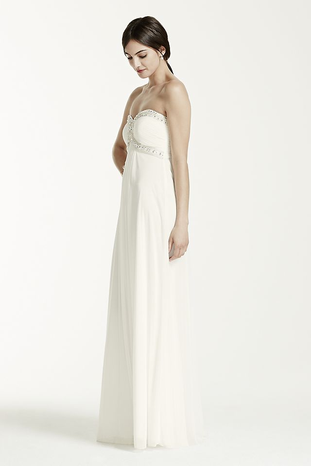 A Line Beaded Bodice Gown Image 3