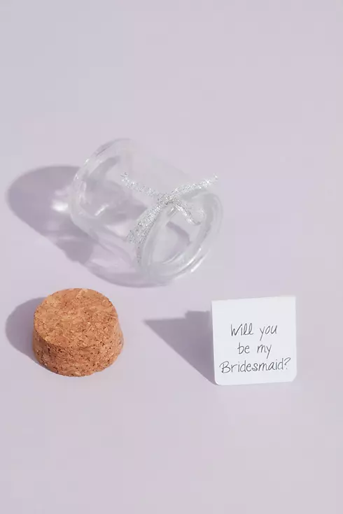 Cubic Zirconia Earrings in a Jar Bridesmaid Gift Image 3