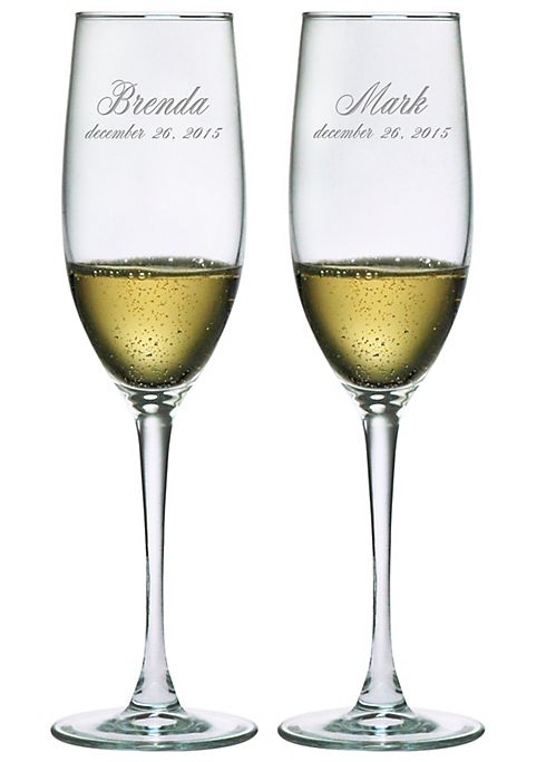 Personalized Connoisseur Toasting Flutes Image