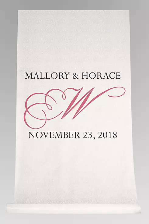 DB Exc Personalized Flourish Initial Aisle Runner Image 1