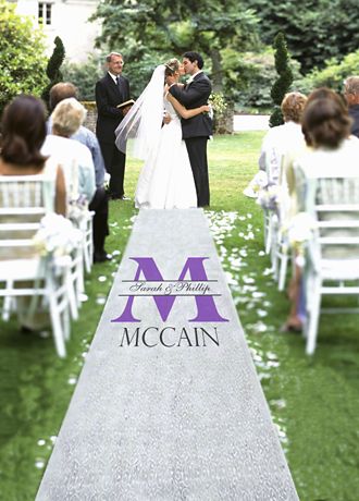 DB Exc Personalized Bold Initial Aisle Runner David's Bridal
