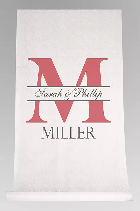 DB Exc Personalized Bold Initial Aisle Runner Image 1