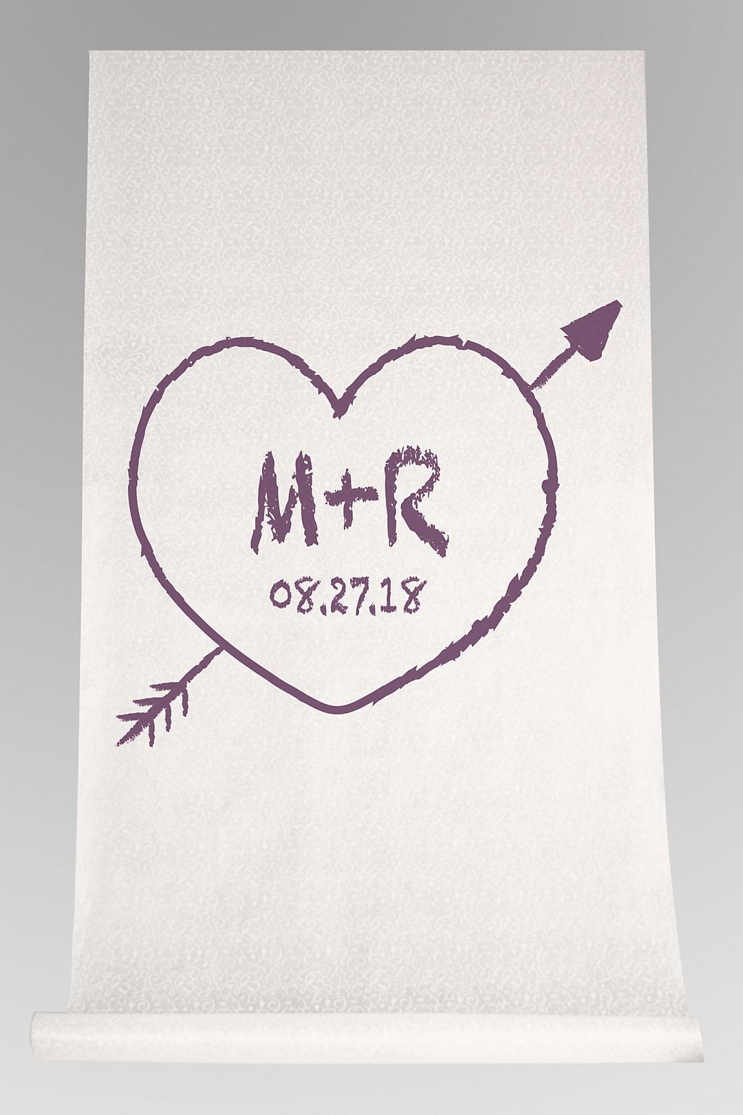 DB Exc Personalized Heart and Arrow Aisle Runner Image 1