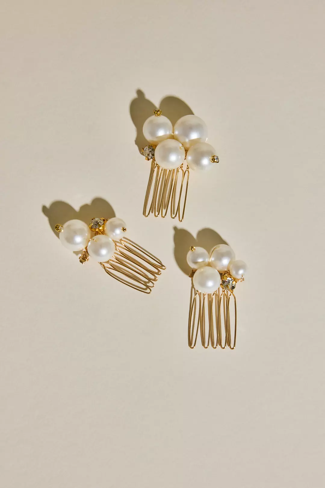 Pearl Cluster Hair Comb Set Image