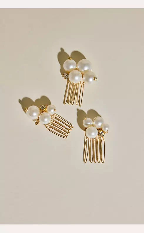 Pearl Cluster Hair Comb Set Image 1