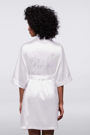 white silk robe bride