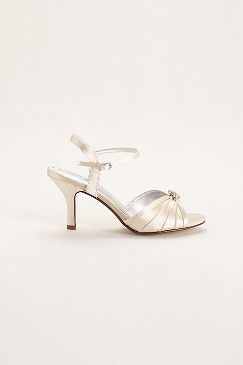 Satin Dyeable Pleated Sandal with Ornament Image 6