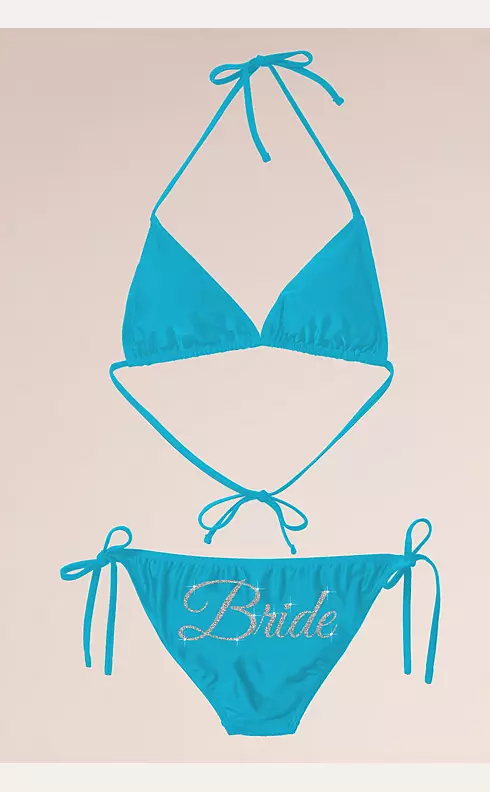 Glitter Print Bride Bikini Image 1