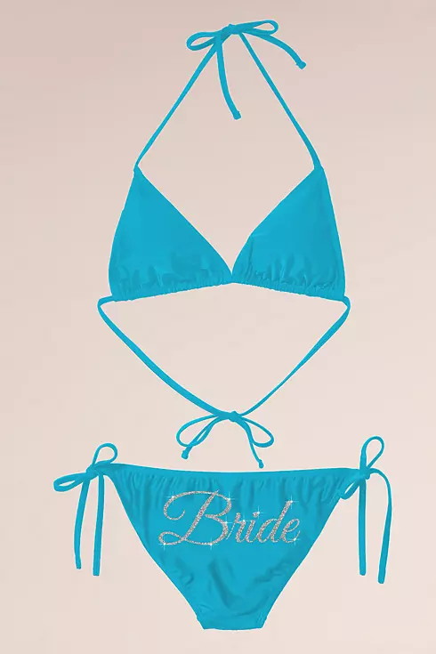 Glitter Print Bride Bikini Image 1