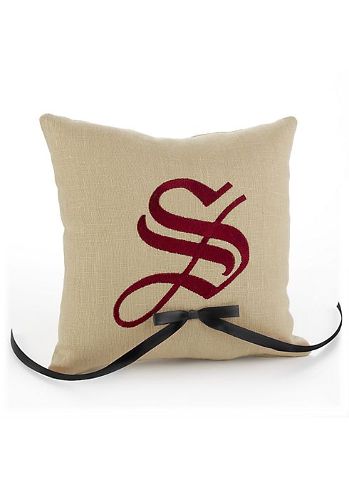 DB Exclusive Personalized Linen Ring Bearer Pillow Image 1