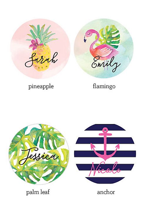 Personalized Tropical Beach Compact Mirrors Image 7
