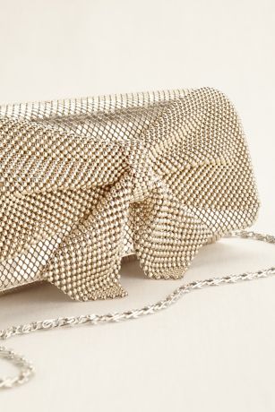 Jessica McClintock Mesh Bow Clutch | David's Bridal