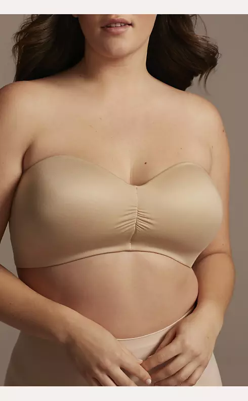 Strapless Ruched No Wire Bandeau Bra Image 1
