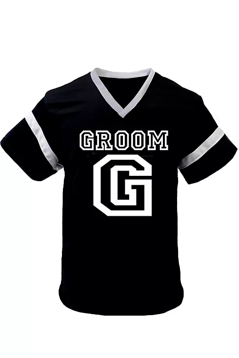 Black Groom Football Jersey Image 1
