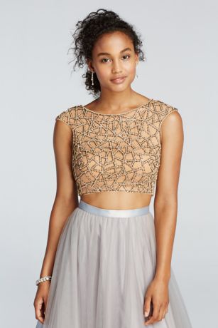 halter neck top with tulle skirt