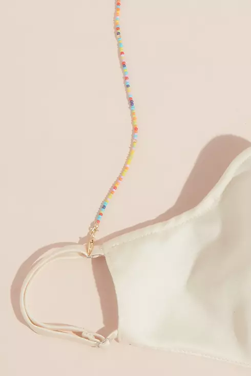 Rainbow Seed Bead Face Mask Chain Image 3