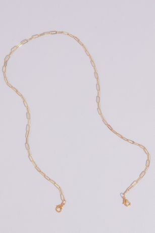 Gilded Long Link Face Mask Chain