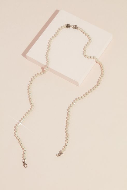 Faceted Bead Face Mask Chain with Accents Image