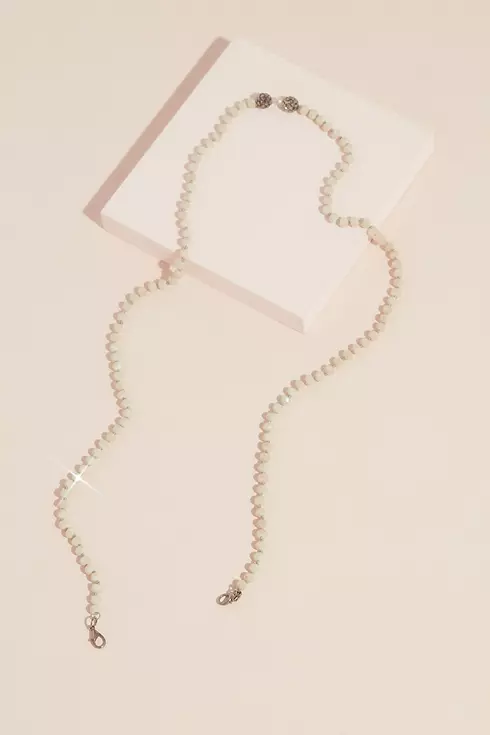 Faceted Bead Face Mask Chain with Accents Image 1