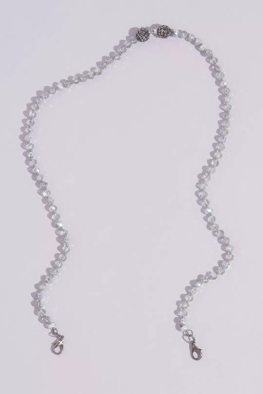 Faceted Crystal Bead Face Mask Chain with Accents Image