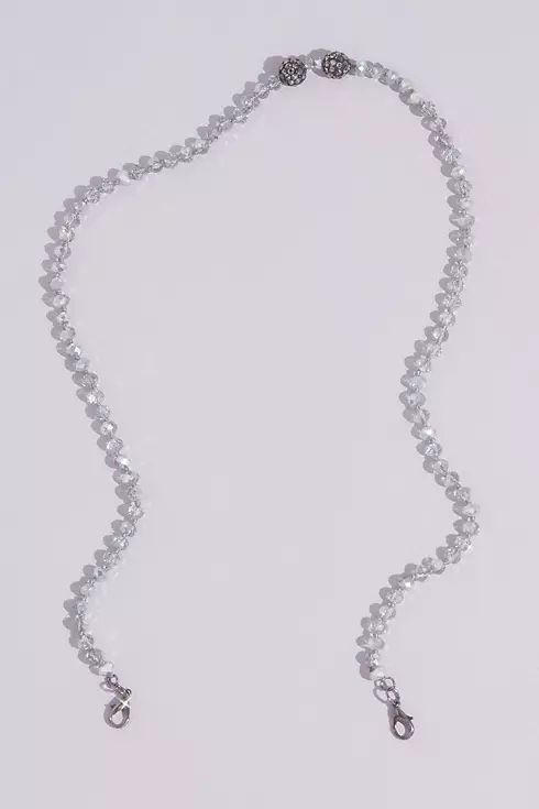 Faceted Crystal Bead Face Mask Chain with Accents Image 1