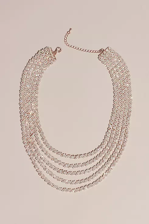 Dangling Crystal Chains Layered Necklace Image 1