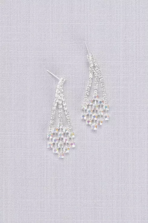 Iridescent Geometric Crystal Earrings Image 1