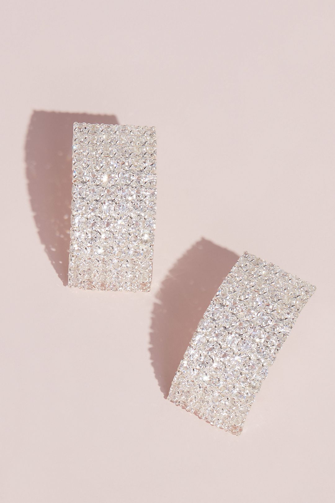 Stacked Crystal Cuff Stud Earrings Image