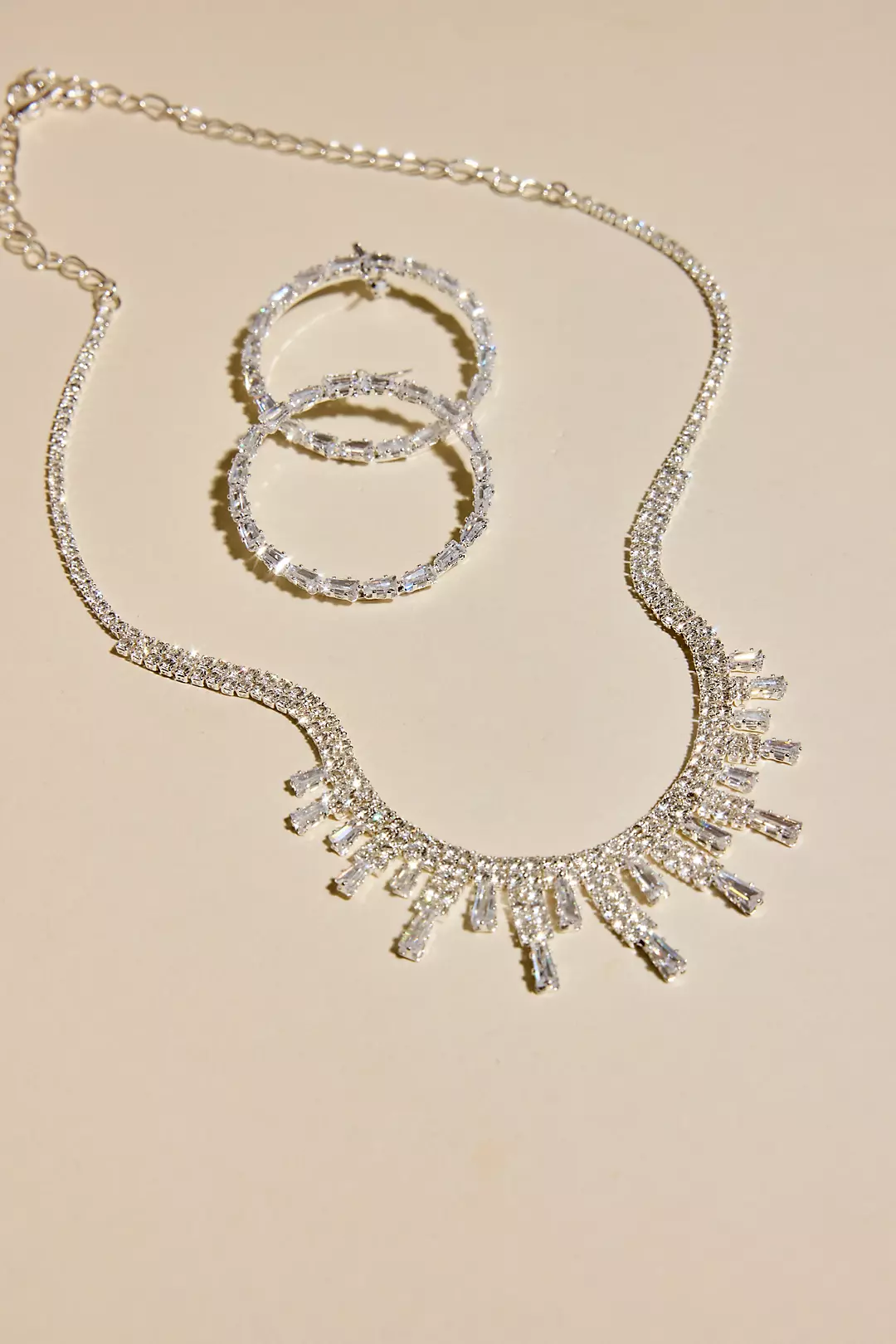 Cubic Zirconia Dripping Baguette Jewelry Set Image