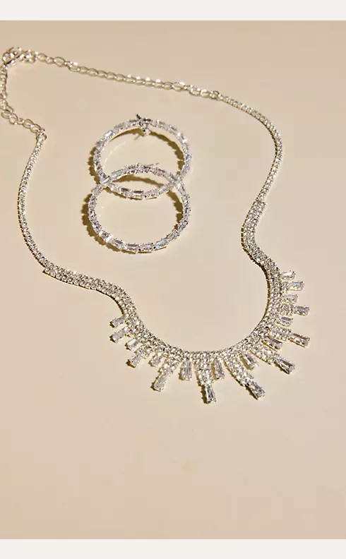 Cubic Zirconia Dripping Baguette Jewelry Set Image 1