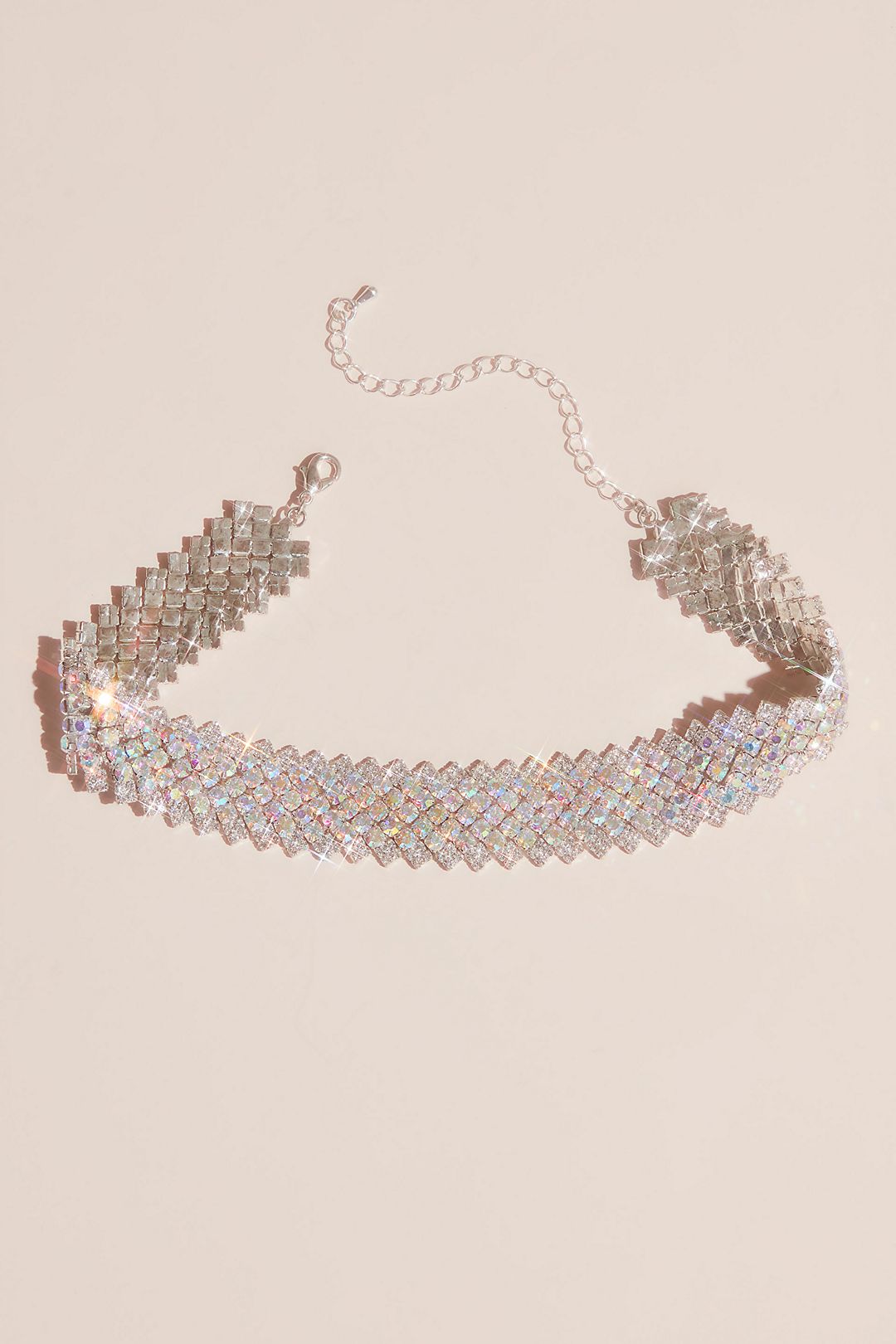 Crystal Diagonal-Cut Choker Necklace Image 1