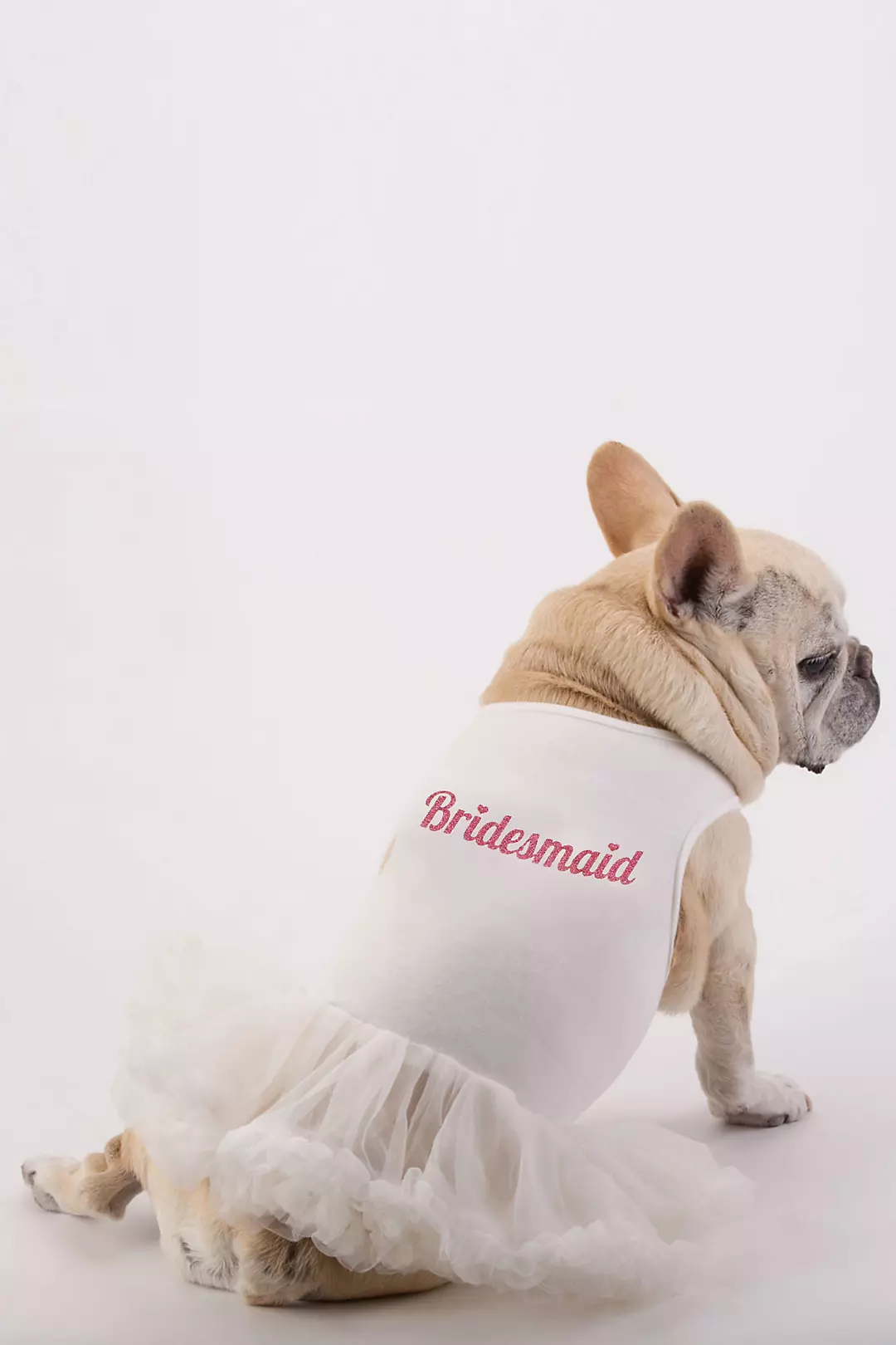 Bridesmaid Glitter Script Dog Dress Image