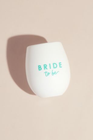 Bride to Be White Silicone Wine Glass